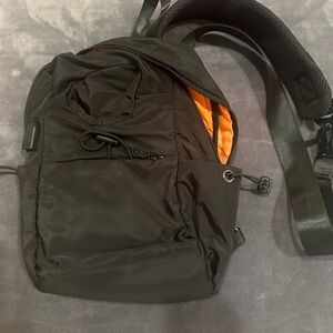 Black Convertible Sling Backpack